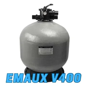 The Emaux V400 Sand Pool Filter is an efficient and durable solution for residential pools up to 40,000 litres. Featuring a 16 inch diameter fiberglass reinforced tank, this filter is designed to withstand harsh weather conditions and high pressure operation, ensuring dependable performance over time.
Equipped with a versatile 6 way multiport valve, the V400 makes pool maintenance simple with settings for filtration, backwashing, rinsing and more. It uses high quality, fine grade sand as a permanent filtration medium, effectively capturing dirt and debris for clear, sparkling water.
The user friendly design includes a built in pressure gauge for easy performance monitoring and a standard quick connect system for straight forward installation. Perfect for medium residential pools, the Emaux V400 combines advanced filtration technology, robust construction and ease of use, making it a trusted choice for pool owners looking for reliable and efficient water management.