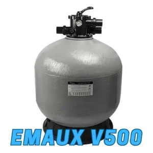 The Emaux V500 Sand Pool Filter is expertly crafted for residential pools up to 50,000 litres, delivering outstanding performance and reliability. Featuring a 21-inch fiberglass reinforced tank, this filter is designed to handle challenging conditions, including high pressure operation and exposure to harsh weather, ensuring long lasting durability.
With a versatile 6-way multiport valve, the V500 makes pool maintenance straight forward. Easily switch between essential functions such as filtration, backwashing, rinsing and recirculation. Using high quality sand as its filtration medium, it efficiently traps dirt and debris, maintaining clean and sparkling water for your pool.
The V500 prioritises user convenience with a built in pressure gauge for easy performance monitoring and a quick connect system for fast and hassle free installation. Designed for medium to large residential pools, it combines robust construction, user friendly features and superior filtration technology to meet the needs of modern pool owners.
Combining advanced engineering, rugged durability, and simple operation, the Emaux V500 is a reliable and cost effective solution for those who value consistent performance and effortless maintenance.