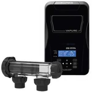 Experience efficient pool sanitation with the Vapure VP15 Salt and Mineral Chlorinator designed for pools up to 25000L. This advanced unit delivers reliable chlorine production of 15g/hr using low salt levels between 3500 and 4000ppm while its premium titanium cell electrode is self cleaning to reduce maintenance. The modern backlit LCD interface displays clear operator instructions and essential safety features such as over temperature protection and over current protection. Engineered for easy installation to new or existing pools the Vapure VP15 offers a compact design and robust performance backed by a four year warranty or 10000 hours of service ensuring sparkling water all season.